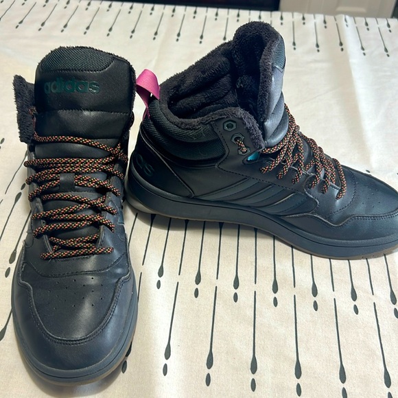 adidas Other - Adidas fur lined high top sneakers. Size 9.5
